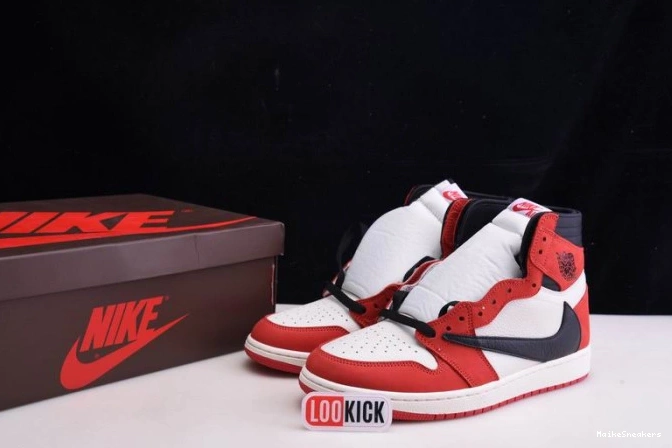 MaikeSneakers - AIR 100(RED) HIGH JORDAN 1 SCOTT X TRAVIS OG RETRO CD4487 0717